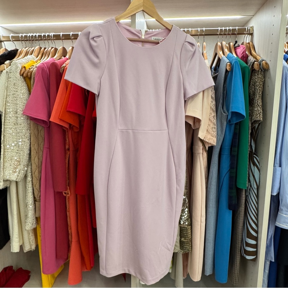 NWT Calvin Klein Soft Purple Midi Dress